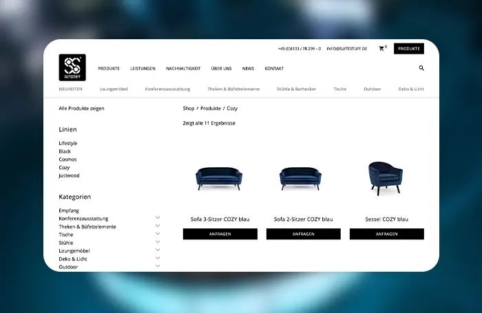 web design example preview trade fair rental company