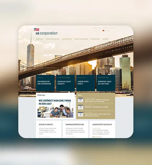 web design example preview corporation company