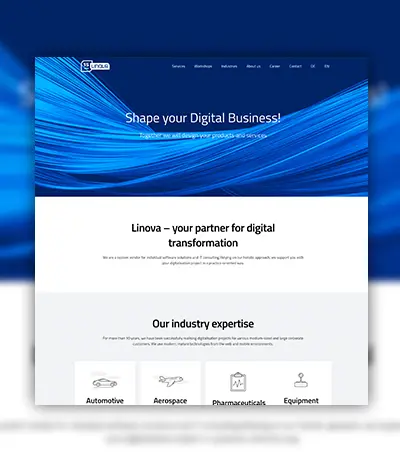 web design example preview software company